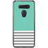 Teal and Grey Stripes LG K51/Q51 Clear Case