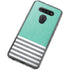 Teal and Grey Stripes LG K51/Q51 Clear Case