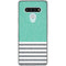 Teal and Grey Stripes LG Stylo 6 Clear Case