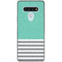 Teal and Grey Stripes LG Stylo 6 Clear Case