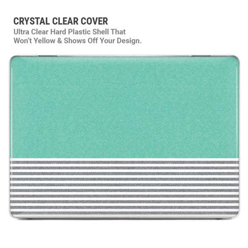 Teal and Grey Stripes MacBook Air 13in M1 (2021) Case plus Skin