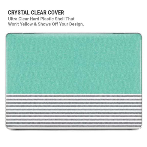 Teal and Grey Stripes MacBook Air 15in (2023-2025) Case plus Skin