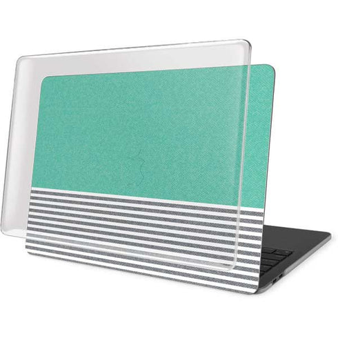 Teal and Grey Stripes MacBook Pro 16in (2019-20) Case plus Skin