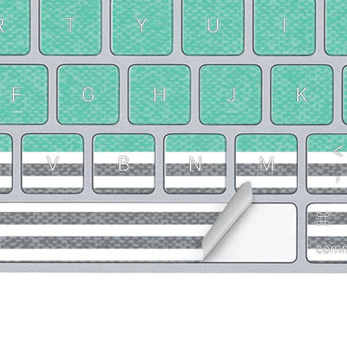 Teal and Grey Stripes Magic Keyboard Skin