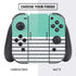 Teal and Grey Stripes Nintendo Switch Bundle Skin