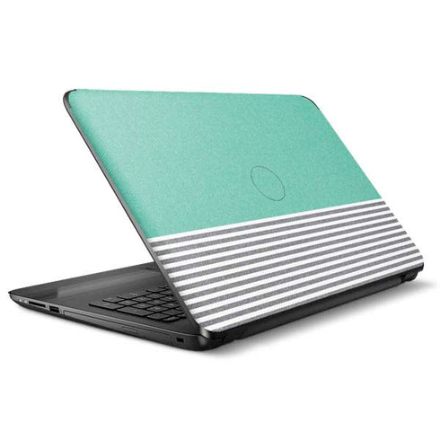 Teal and Grey Stripes HP Notebook Skin