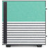 Teal and Grey Stripes NZXT H510 Compact ATX Mid-Tower Case Skin
