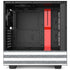 Teal and Grey Stripes NZXT H510 Compact ATX Mid-Tower Case Skin