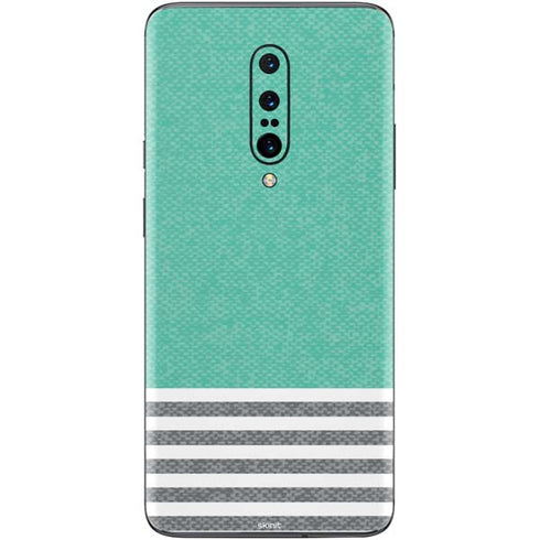 Teal and Grey Stripes OnePlus 7 Pro Skin
