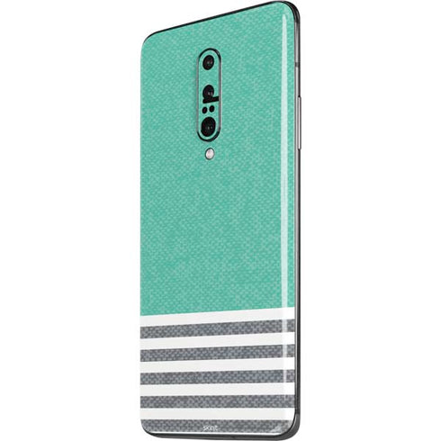 Teal and Grey Stripes OnePlus 7 Pro Skin