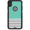 Teal and Grey Stripes Otterbox Commuter iPhone Skin