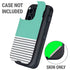 Teal and Grey Stripes Otterbox Defender iPhone Skin