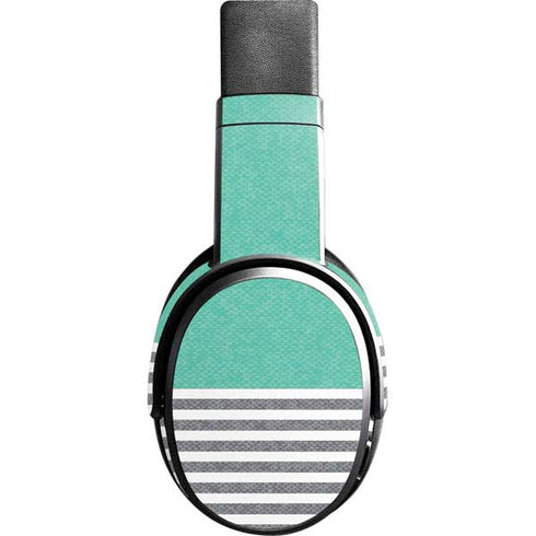 Teal and Grey Stripes Skullcandy Crusher Wireless Skin