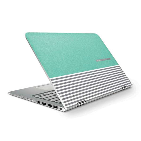 Teal and Grey Stripes HP Spectre Skin