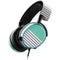 Teal and Grey Stripes SteelSeries Arctis 3 Skin