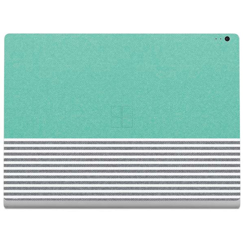 Teal and Grey Stripes Surface Book 2 13.5in Skin