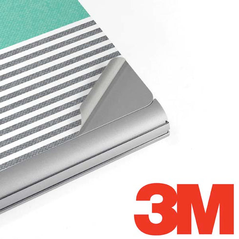 Teal and Grey Stripes Surface Book 2 13.5in Skin