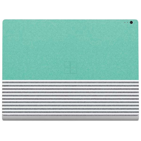 Teal and Grey Stripes Surface Book 2 15in Skin