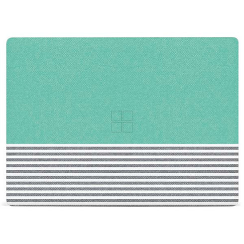Teal and Grey Stripes Surface Laptop 2 Skin