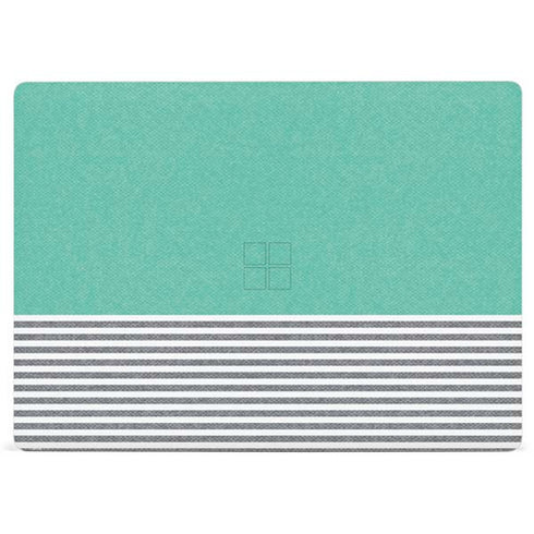 Teal and Grey Stripes Surface Laptop 3 13.5in Skin