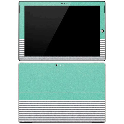 Teal and Grey Stripes Surface Pro 3 Skin