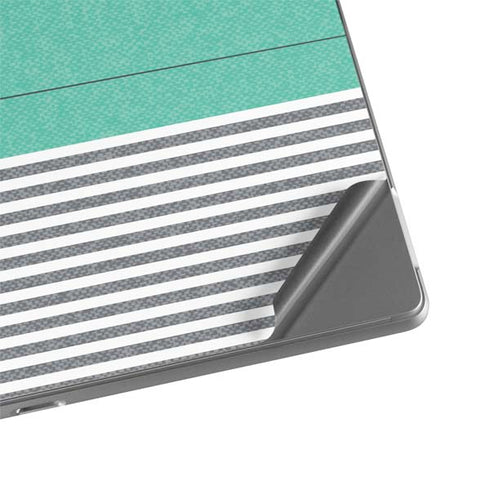 Teal and Grey Stripes Surface Pro 8 Skin