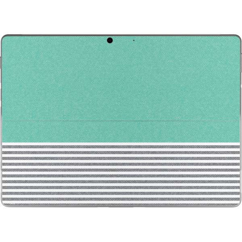Teal and Grey Stripes Surface Pro 9 Skin