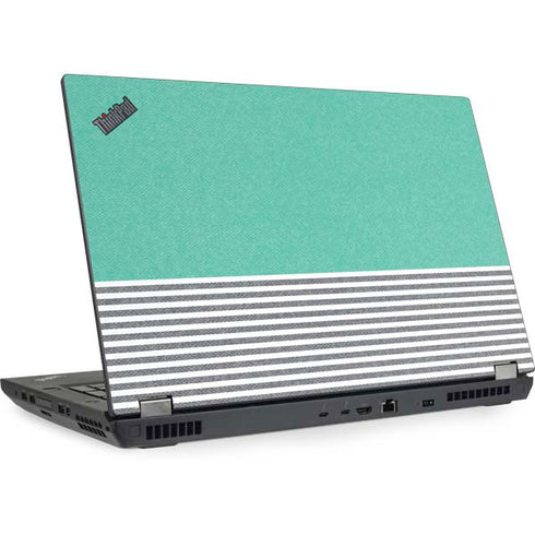 Teal and Grey Stripes Lenovo ThinkPad Skin