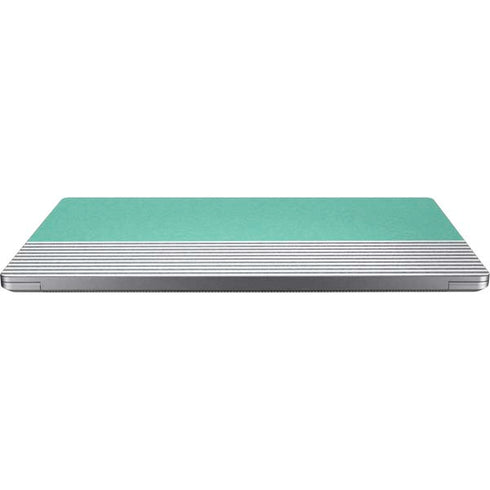 Teal and Grey Stripes Universal Laptop 11in (8.8 x 6.2in) Skin
