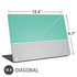 Teal and Grey Stripes Universal Laptop 16.6in (13.4 x 9.7in) Skin