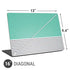 Teal and Grey Stripes Universal Laptop 16in (13 x 9.4in) Skin