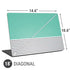 Teal and Grey Stripes Universal Laptop 18in (14.6 x 10.6in) Skin