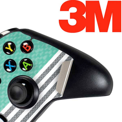 Teal and Grey Stripes Xbox One Controller Skin