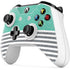 Teal and Grey Stripes Xbox One S Controller Skin