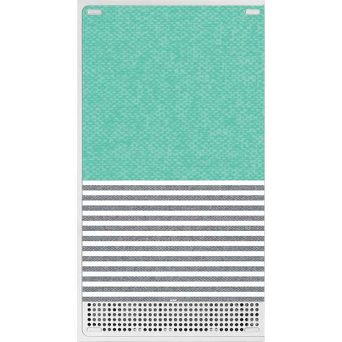 Teal and Grey Stripes Xbox Series S Bundle Skin