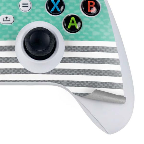 Teal and Grey Stripes Xbox Series S Bundle Skin