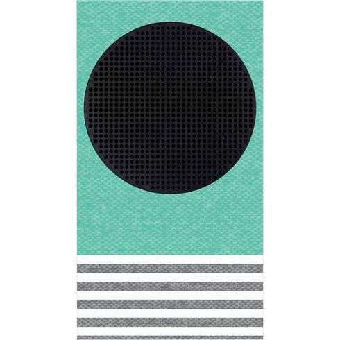 Teal and Grey Stripes Xbox Series S Console Skin