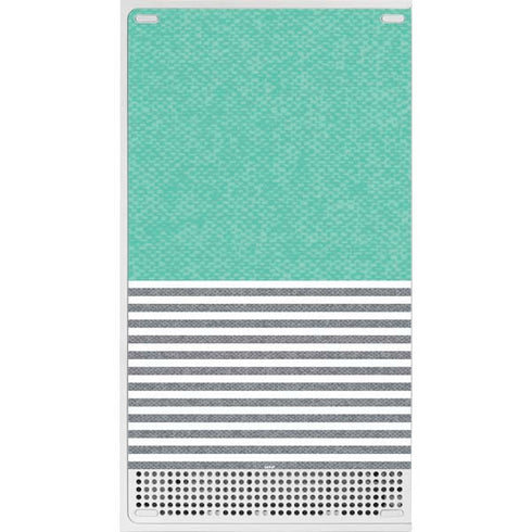 Teal and Grey Stripes Xbox Series S Console Skin
