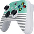 Teal and Grey Stripes Xbox Series S Controller Skin
