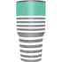 Teal and Grey Stripes Yeti 30oz Rambler Tumbler Skin