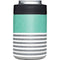 Teal and Grey Stripes Yeti Colster Can Insulator Skin