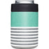 Teal and Grey Stripes Yeti Colster Can Insulator Skin