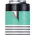 Teal and Grey Stripes Yeti Colster Can Insulator Skin