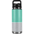Teal and Grey Stripes YETI Rambler 26oz Bottle Skin