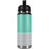 Teal and Grey Stripes YETI Rambler 26oz Bottle Skin