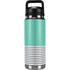 Teal and Grey Stripes YETI Rambler 26oz Bottle Skin