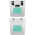 Teal and Grey Stripes YETI Roadie 24 Hard Cooler Skin