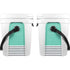 Teal and Grey Stripes YETI Roadie 24 Hard Cooler Skin