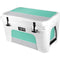 Teal and Grey Stripes YETI Tundra 45 Hard Cooler Skin