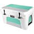 Teal and Grey Stripes YETI Tundra 45 Hard Cooler Skin